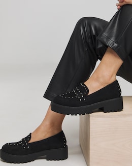 Camila Chunky Stud Loafer - Wide Fit (E)