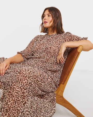 Simply Be Leopard Print Georgette Maxi Dress
