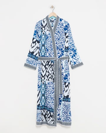 Stretch Satin Kimono Tie Gown