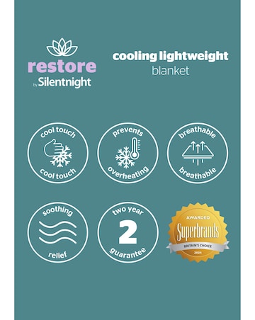 Silentnight Restore Cooling Lightweight Blanket Grey