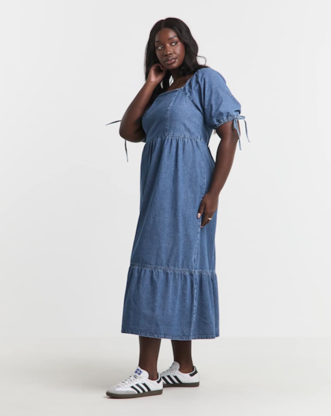 Nobody's Child Denim Sandra Embroidered Midi Dress | Fashion World Nobody's Child Denim Sandra Embroidered Midi Dress | Fashion World