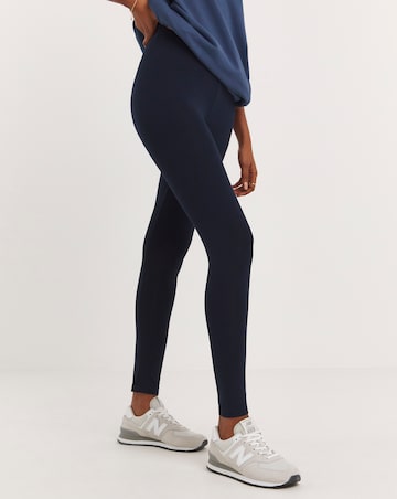 Navy Jersey High Waisted Leggings