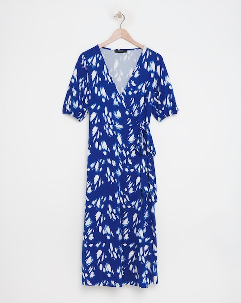 Soft Touch Jersey Wrap Midi Dress