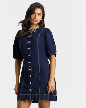 Simply Be Indigo Cinched Mini Dress