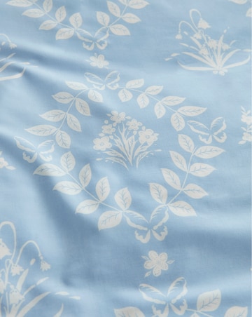 Julipa Stamp Trail Floral Blue Duvet Cover Set
