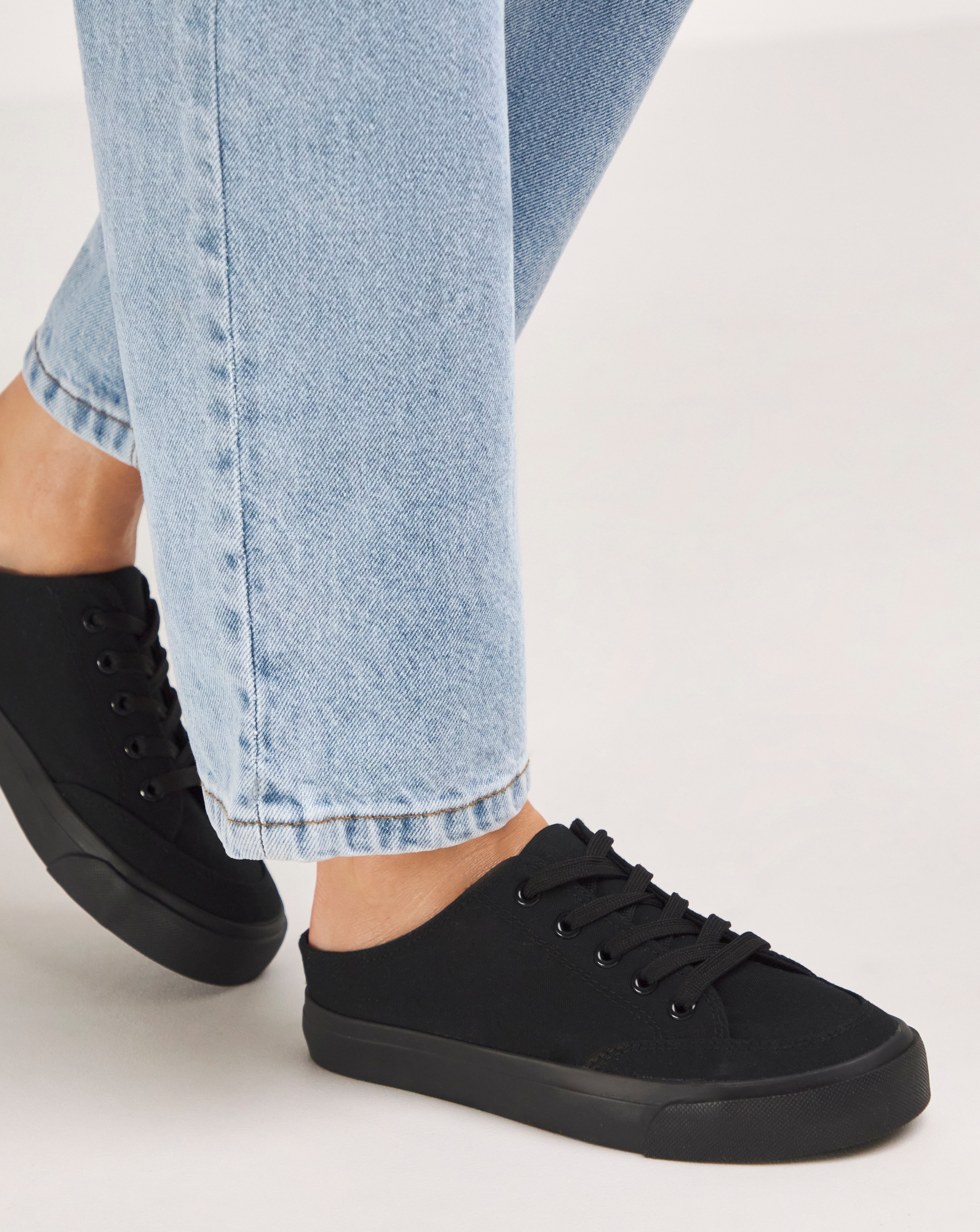 Ely Mule Canvas Trainers Extra Wide Fit (EEE) Fashion World