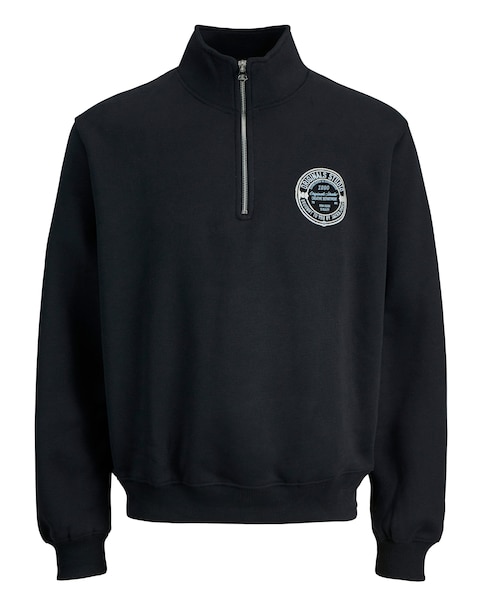 Jack & Jones York 1/4 Zip Sweatshirt - Black