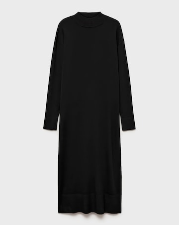 Mango Perkins-Neck Knitted Dress