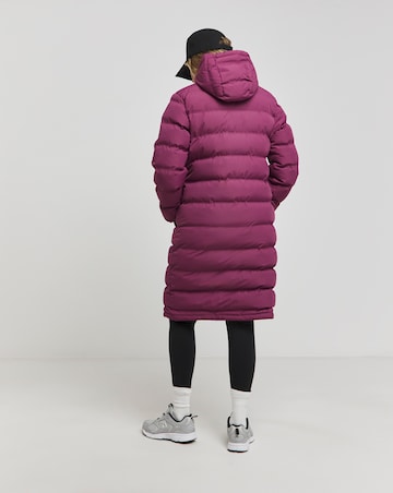 Snowdonia Pink Showerproof Long Padded Jacket