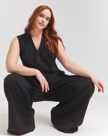 Flounce London Black Tailored Waistcoat