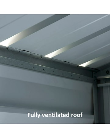 Yardmaster 6x5 Apex Metal Shed - Green
