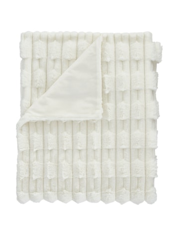 Bianca Carved Faux Fur Throw