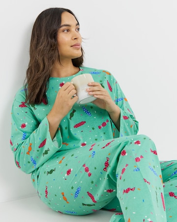 Simply Be Value Long Sleeve Pyjama Set Sweet Print
