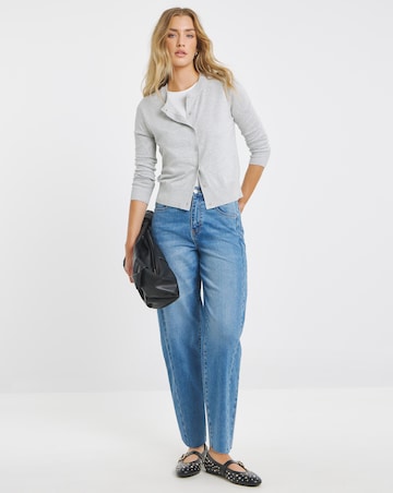 Eversoft Grey Marl Crew Neck Cardigan