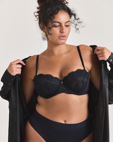 Ann Summers Sexy Lace Planet Balcony Bra Black