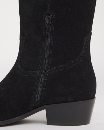 Bonnie Knee High Suede Western Boots - Wide Fit (E) & Curvy Calf