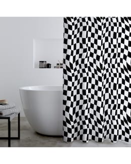 Catherine Lansfield Checkerboard Shower Curtain