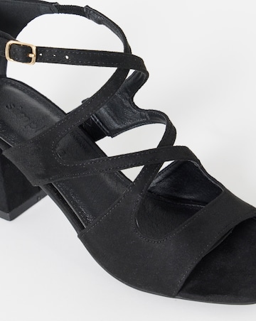 Dani Cross Over Strappy Block Heel Sandals - Wide Fit (E)