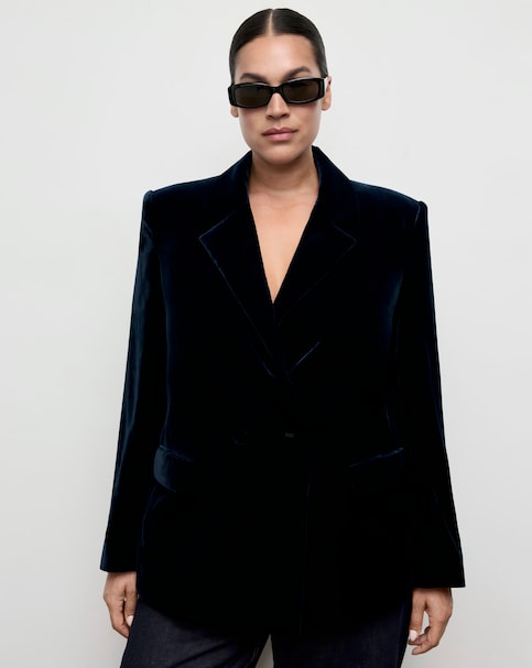 Mango Velvet Blazer