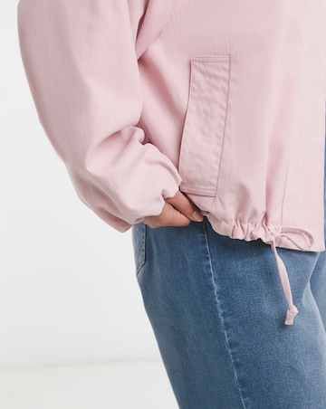 Simply Be Pink Cotton Lyocell Short Parka Jacket