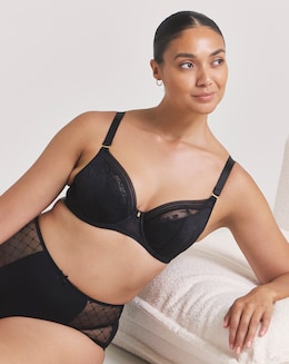 Fantasie Fusion Lace Plunge Wired Bra Black