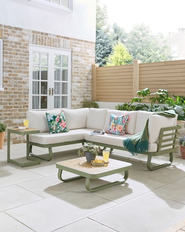 Genoa Green Corner Sofa Set