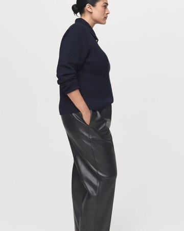 Mango Faux Leather Trousers