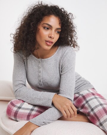 Pretty Secrets Check Henley Pyjama Set
