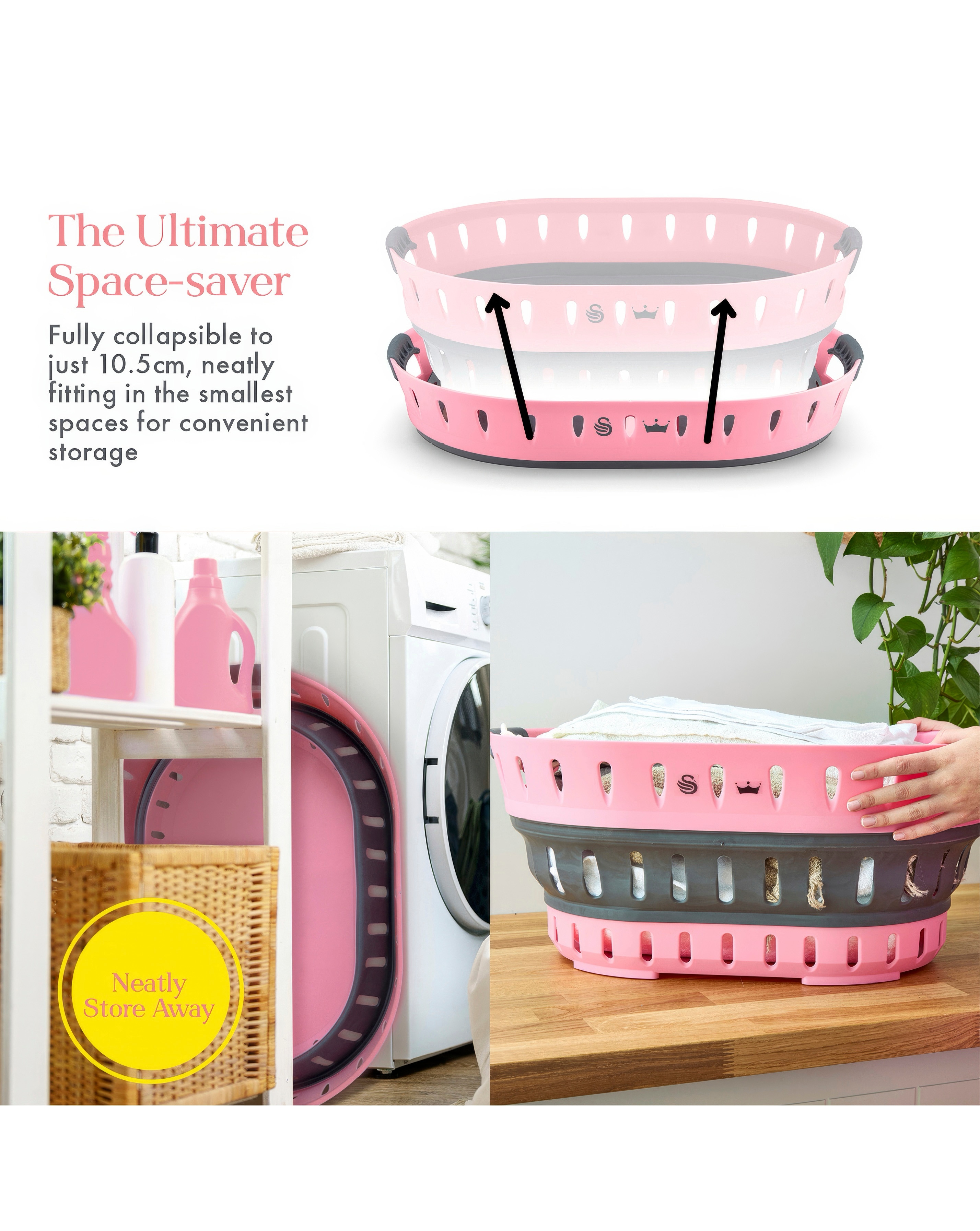 Swan x Lynsey Queen of Clean Collapsible Laundry Basket | Fashion