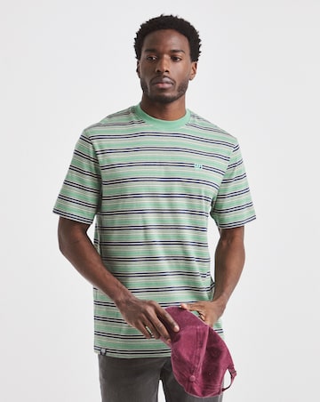 Union Relaxed Fit Marl Yarn Dye Stripe T-Shirt Long