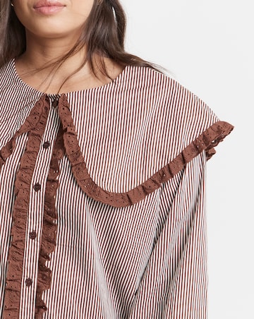 Neon Rose Stripe Blouse