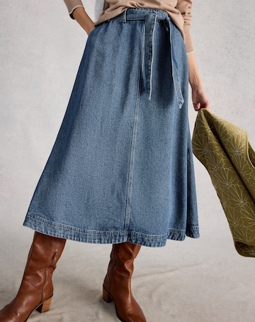 White Stuff Lexi Denim Midi Skirt