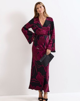 Phase Eight Rhea Printed Satin Maxi Dress