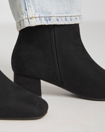 Kit Low Block Heel Ankle Boots Extra Wide EEE Fit