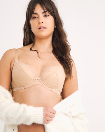 Gossard Superboost Lace Padded Plunge Bra Nude