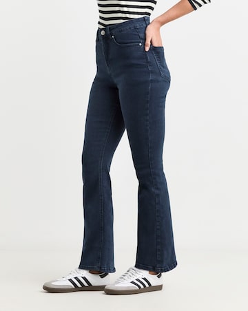 Simply Be Kim Dark Indigo High Waist Super Soft Bootcut Jeans