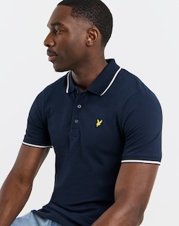 Lyle &amp; Scott Short Sleeve Tipped Polo - Navy