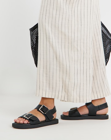 Heidi Two Part Buckle Comfort Sandals - Extra Wide Fit (EEE)