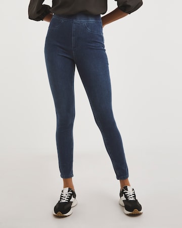 Mid Blue Stretch Jersey Denim Jeggings