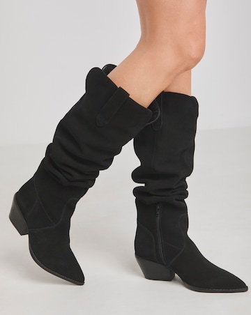 Kairo Suede Over Knee Multi Wear Western Boots - Wide Fit (E) & Super Curvy Calf