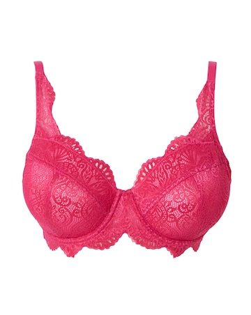 Pretty Secrets Mila Lace Full Cup Wired Bra (B-G) Pink