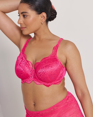 Pretty Secrets Mila Lace Full Cup Wired Bra (B-G) Pink