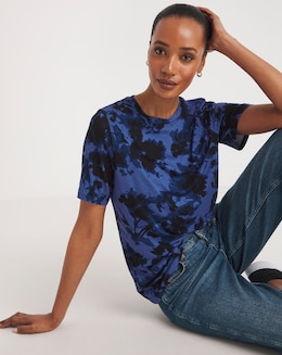 Printed Crew Neck Short Sleeve T-Shirt