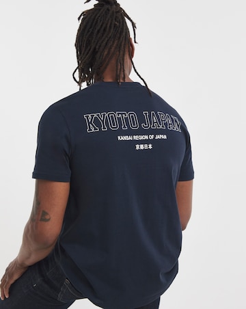 Kyoto Graphic T-Shirt- Navy