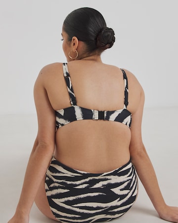 Underwired Zebra Print Bikini Top