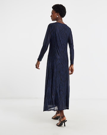 Mesh Seam Detail Care Free Dress