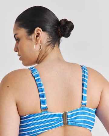 Non Wired Stripe Bandeau Bikini Top