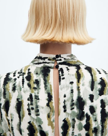 Mango Printed Dress With Ruffled Detail