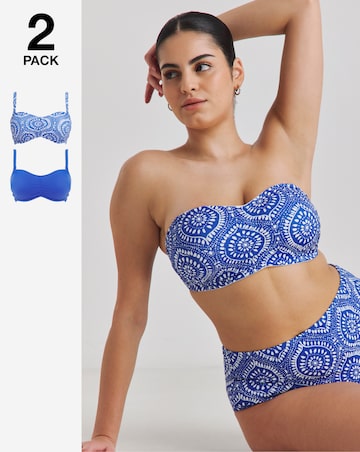 2 Pack Value Bandeau Bikini Tops