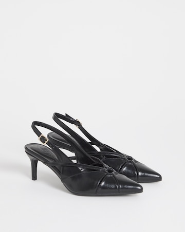 Carrie Slingback Pointed Heel Shoes - Extra Wide Fit (EEE)